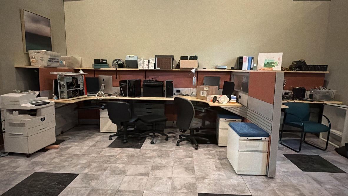 Unit C office cubicles wide